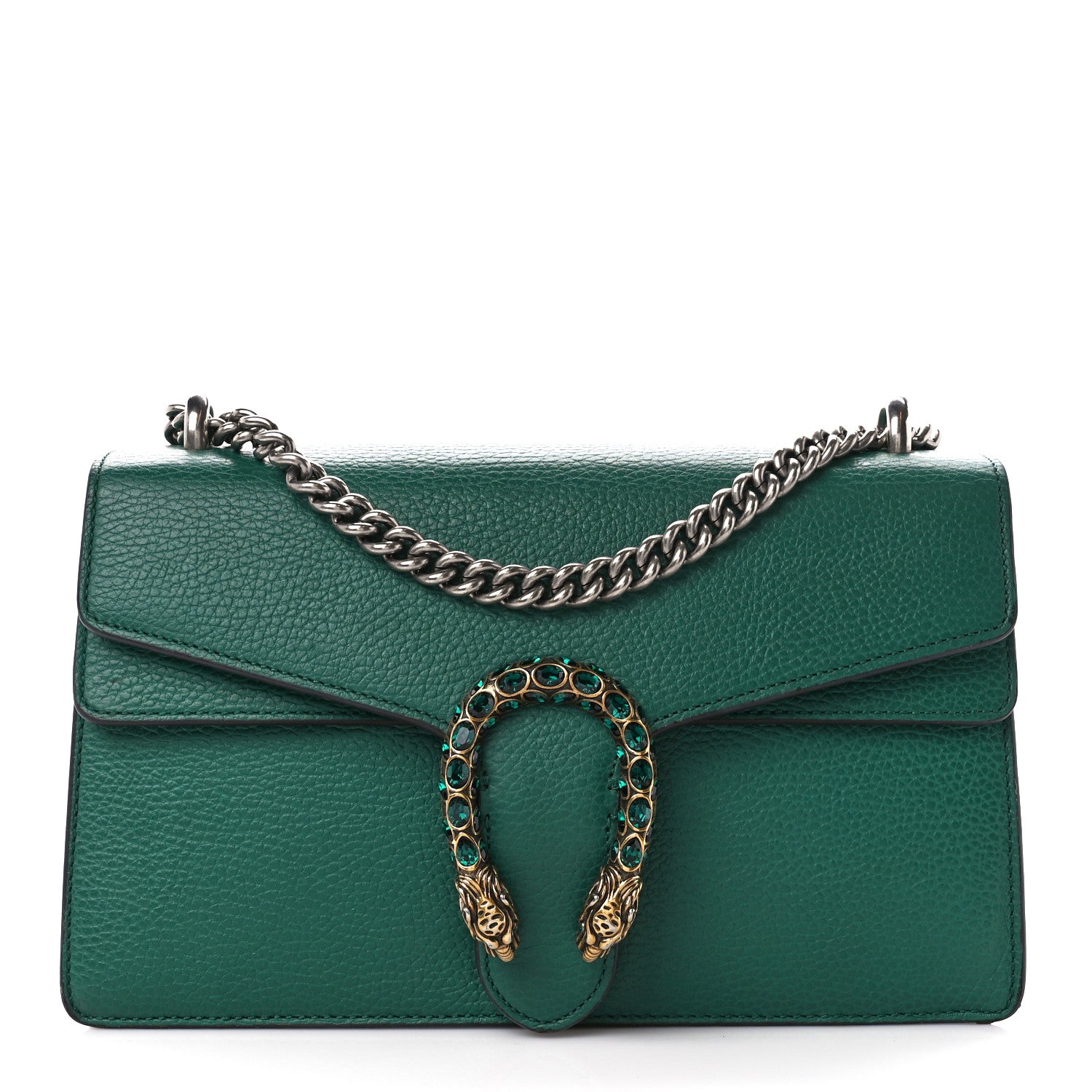 Gucci Pebbled Calfskin Small Dionysus Shoulder Bag Emerald 2 of 27