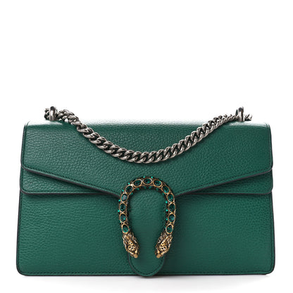 Gucci Pebbled Calfskin Small Dionysus Shoulder Bag Emerald 2 of 27