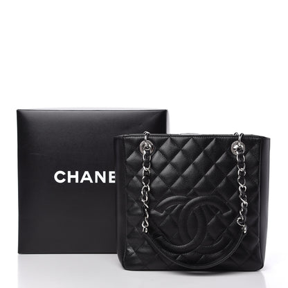 Chanel Caviar Quilted Petit Shopping Tote PST Black 10 of 10