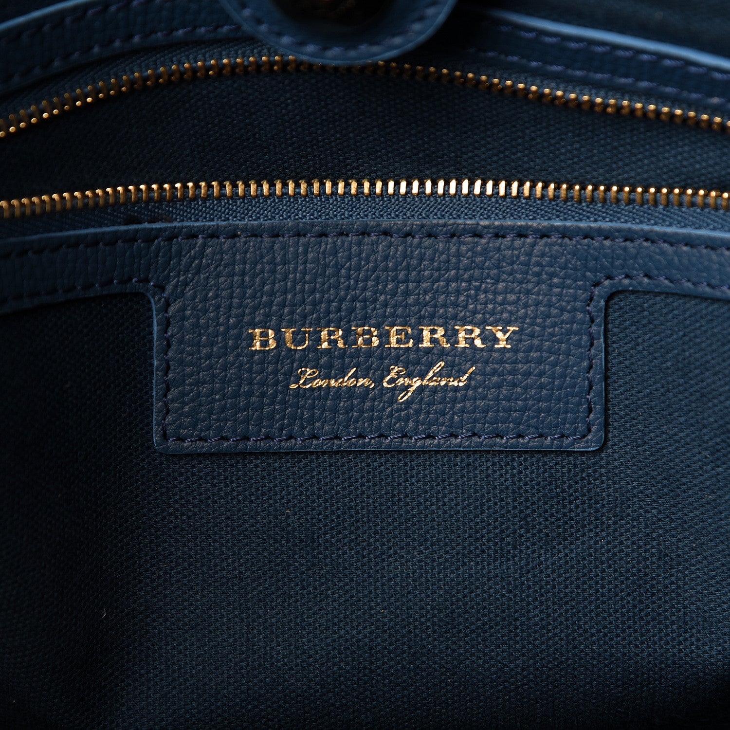 Burberry Haymarket Check Floral Print Small Canterbury Tote Mineral Blue Burnt Orange 5 of 10