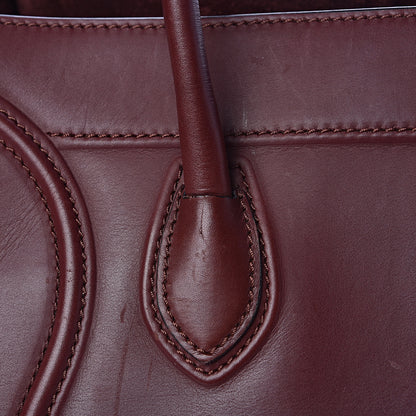 Celine Natural Calfskin Medium Phantom Luggage Burgundy 9 of 21