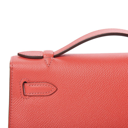 Hermes Epsom Kelly Pochette Clutch Rose Jaipur 29 of 29