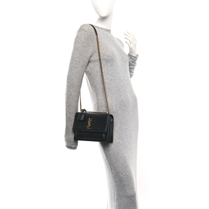 Saint Laurent Calfskin Medium Monogram Sunset Black 2 of 10