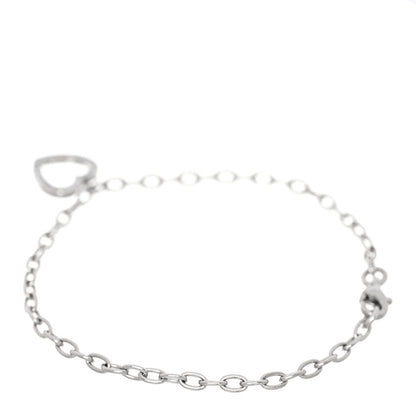Tiffany Platinum Diamond Heart Charm Bracelet 2 of 3