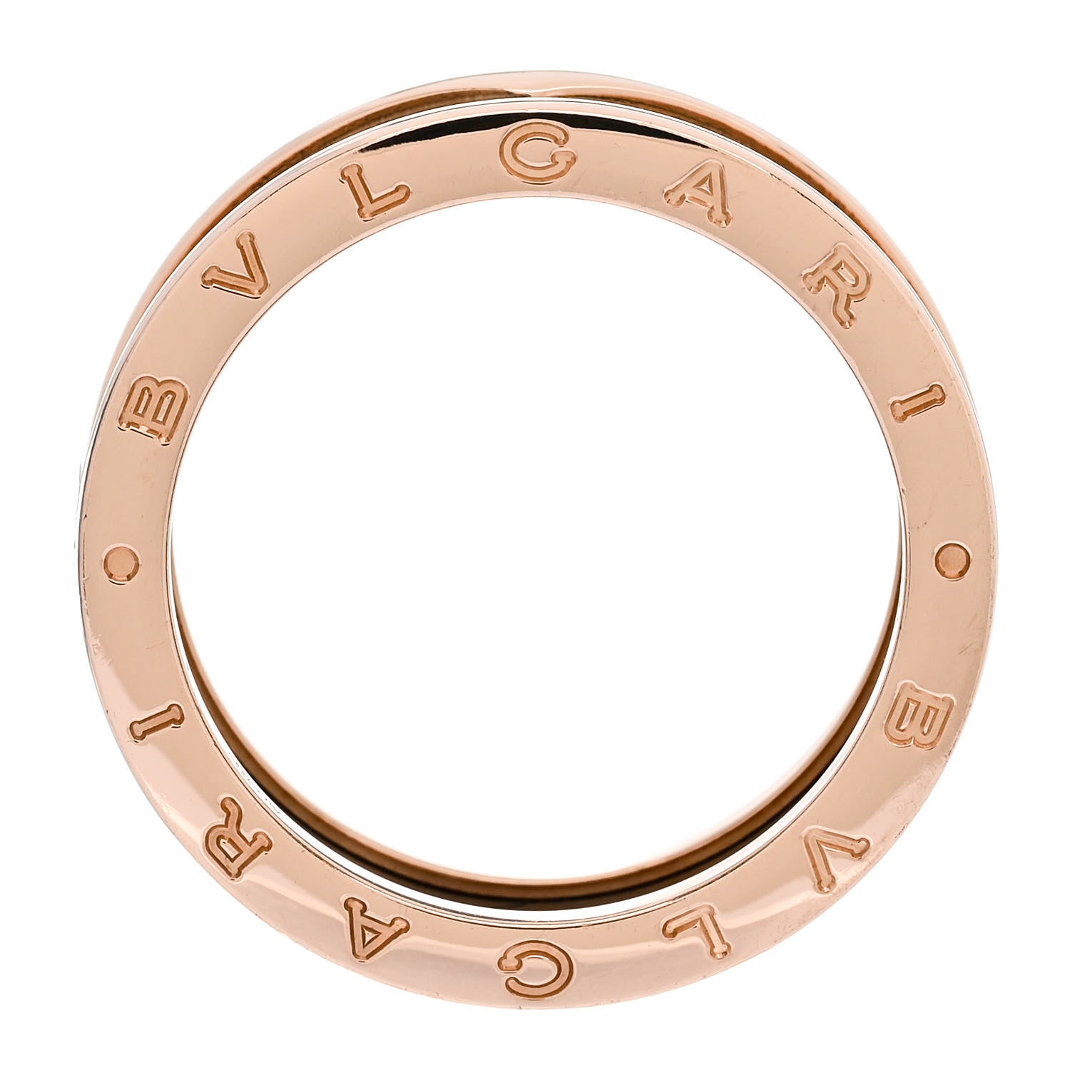 Bulgari 18K Rose Gold Black Ceramic B.Zero1 Two-Band Ring 65 11 4 of 6
