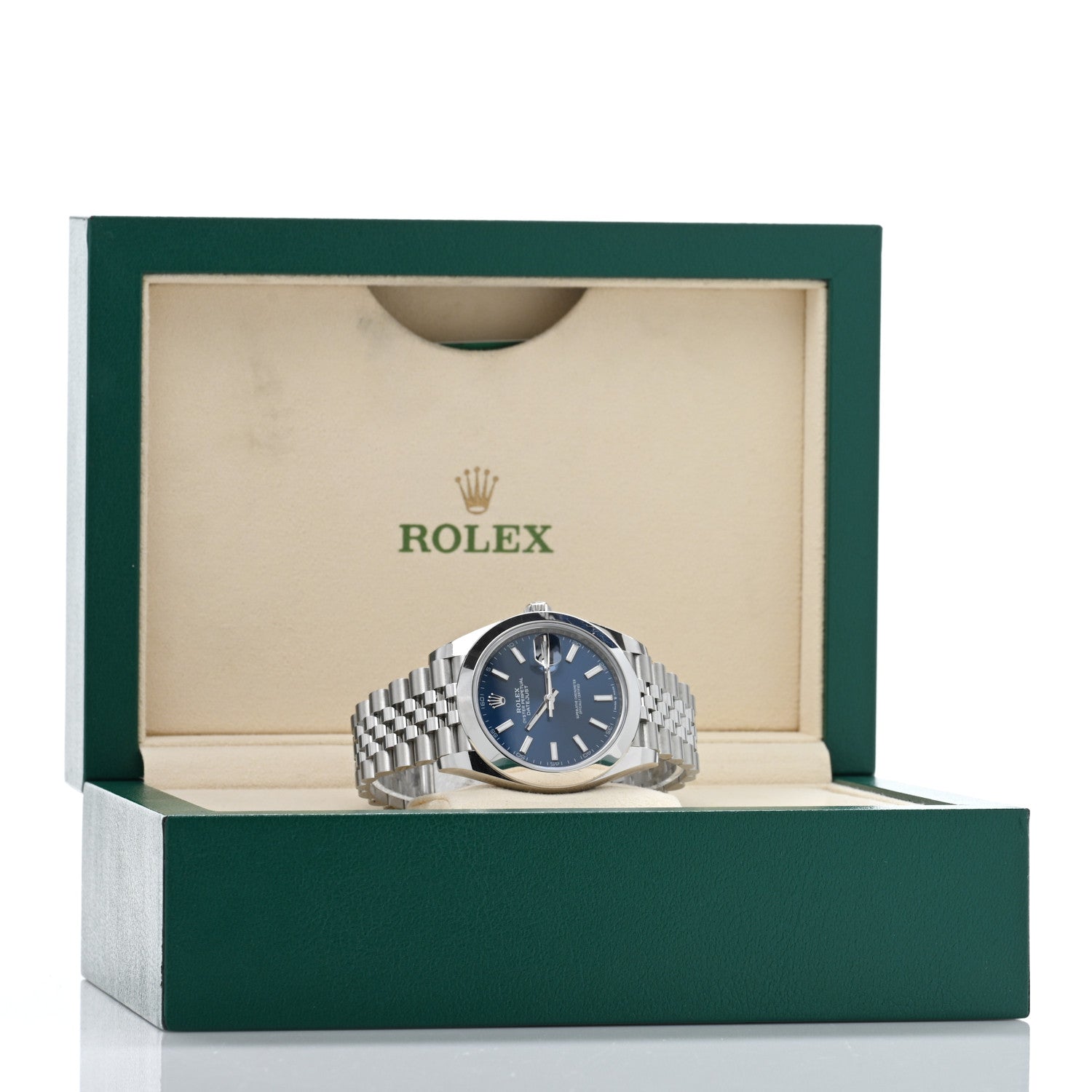 Rolex Stainless Steel 41mm Oyster Perpetual Datejust Watch Blue 126300 5 of 5