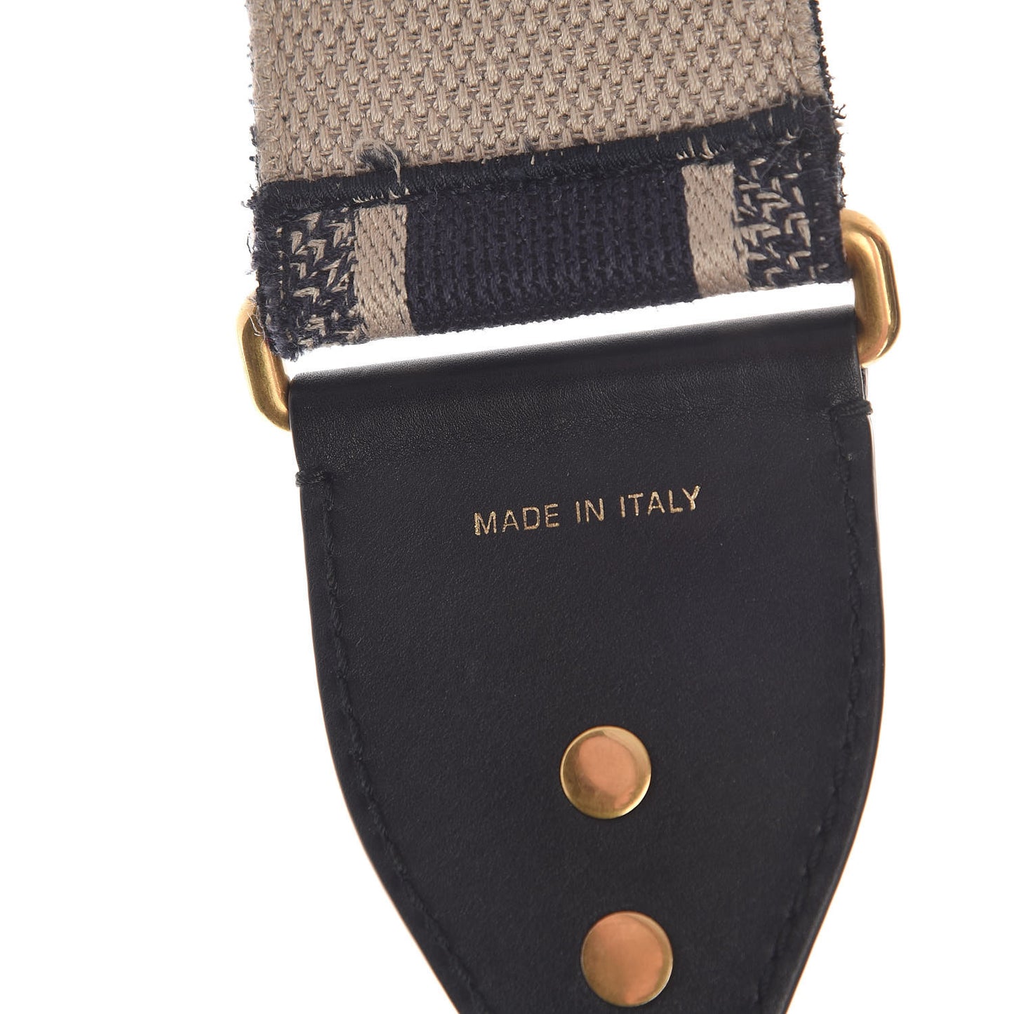 Canvas Embroidered Shoulder Strap Blue