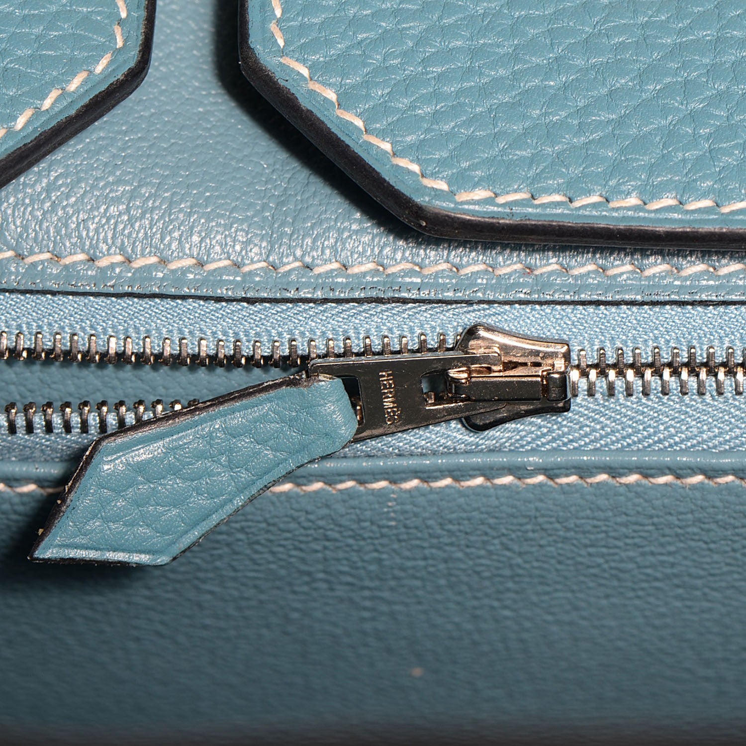 Hermes Togo Birkin 40 Blue Jean 2 of 30
