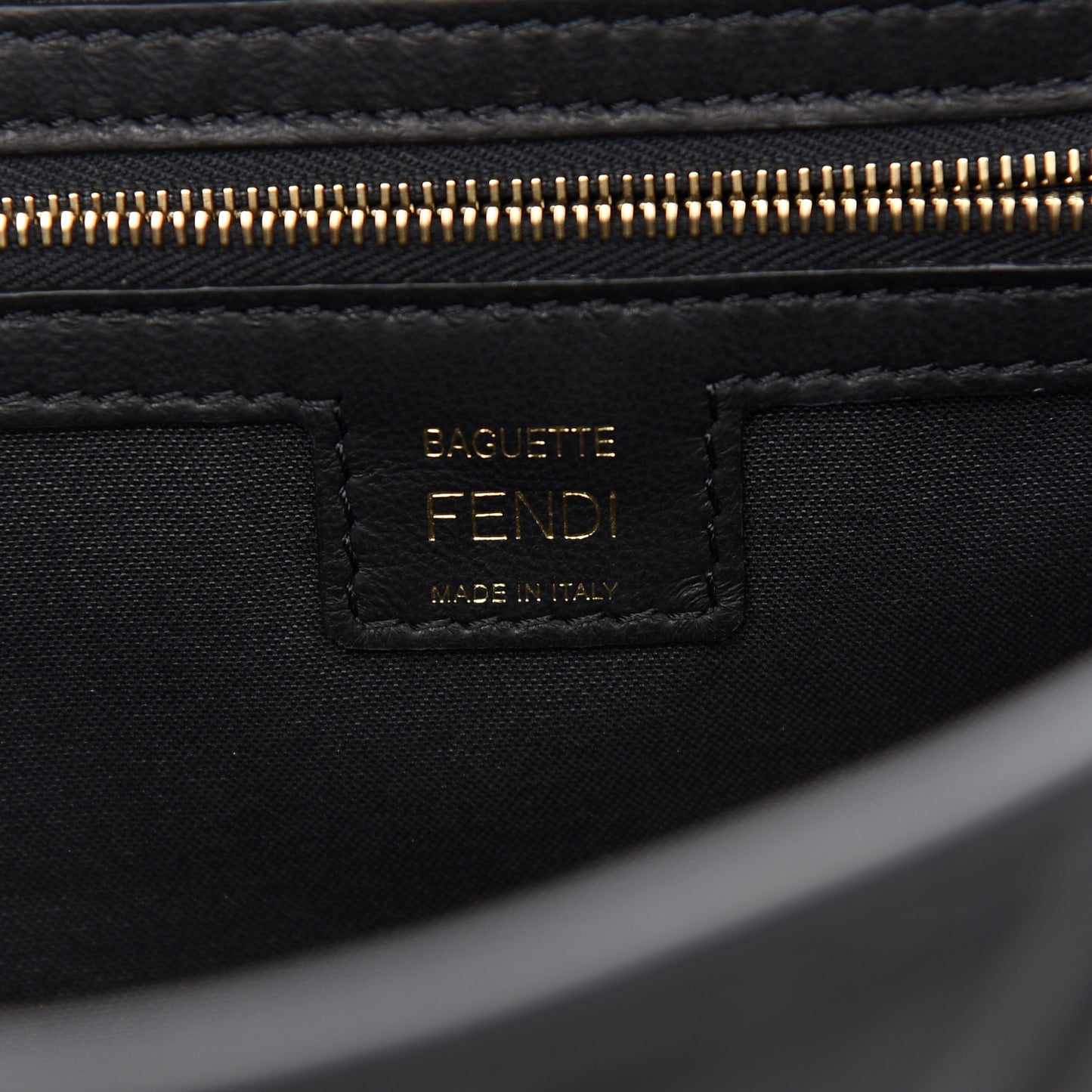 Nappa FF 1974 Embossed Baguette Black