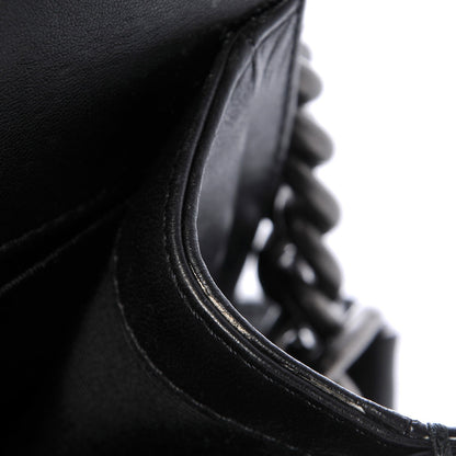 Chanel Lambskin Pleated Medium Boy Flap Black 9 of 11
