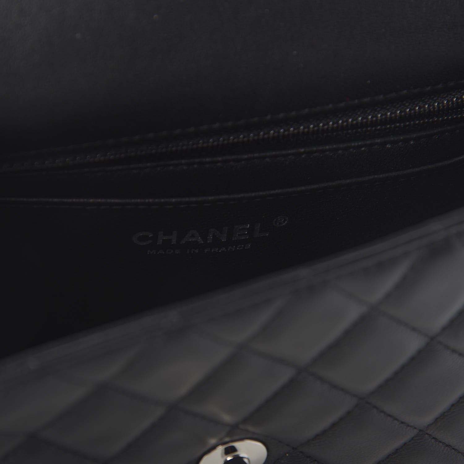 Chanel Lambskin Quilted Mini Rectangular Flap Black 8 of 10