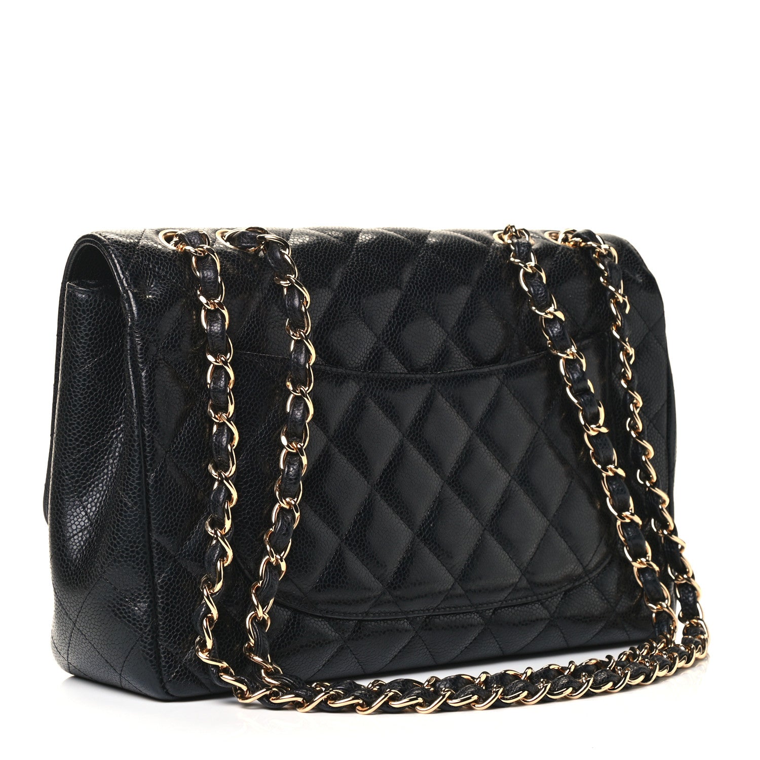 Chanel Caviar Quilted Jumbo Single Flap Black 2 of 4