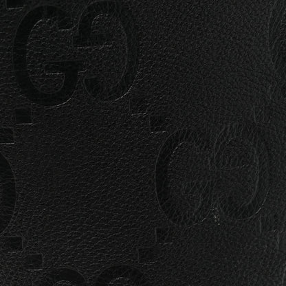 Gucci Monogram Jumbo GG Calfskin Web Large Shopping Tote Black 12 of 12