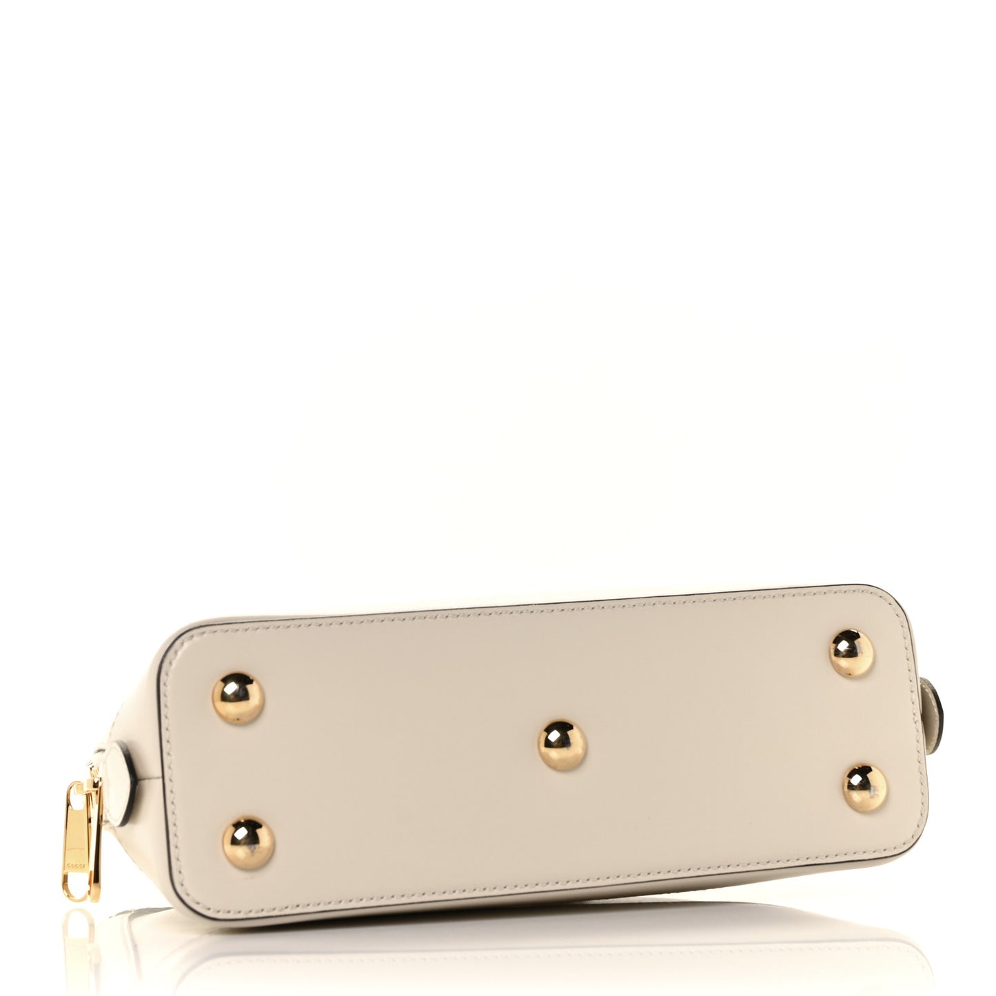 Boarded Plutone Calfskin Small Horsebit 1955 Top Handle Bag Mystic White