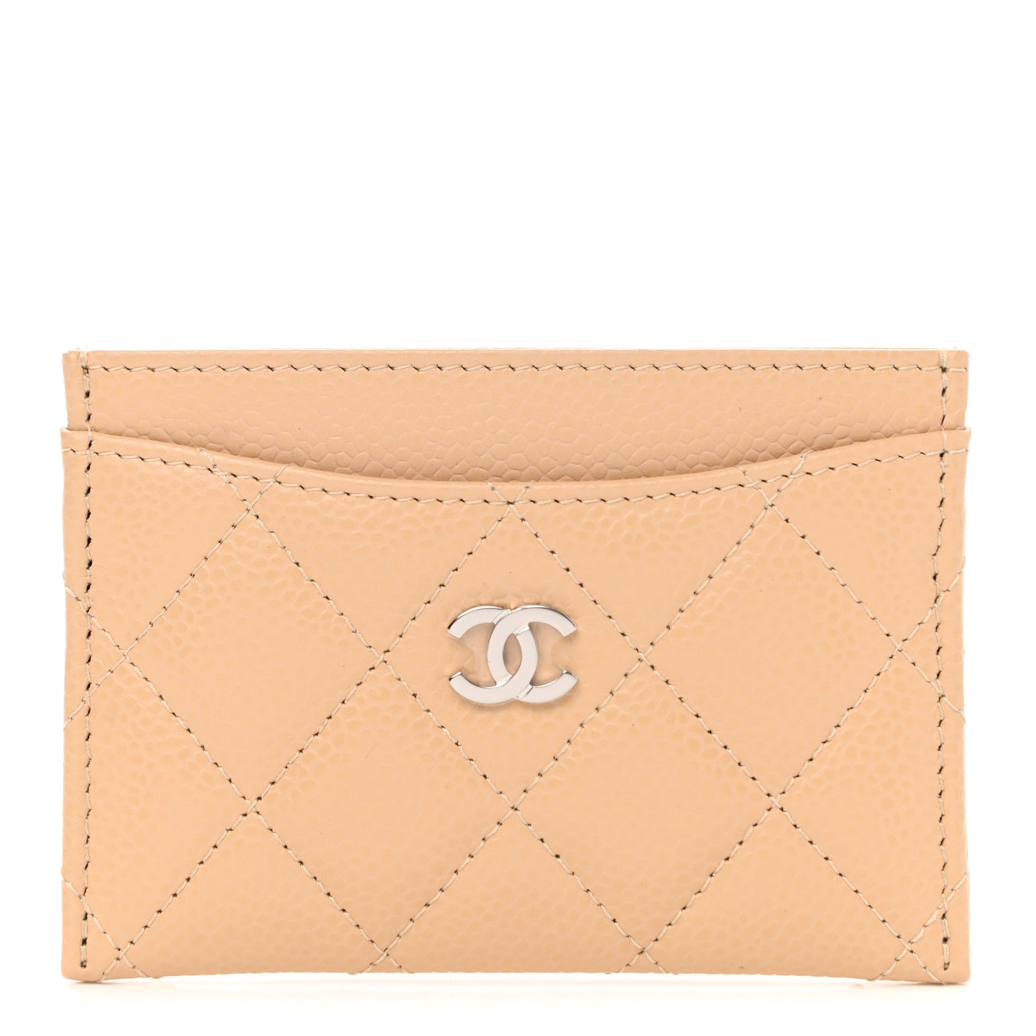 Chanel Caviar Quilted Card Holder Beige 1 of 8
