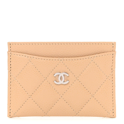 Chanel Caviar Quilted Card Holder Beige 1 of 8