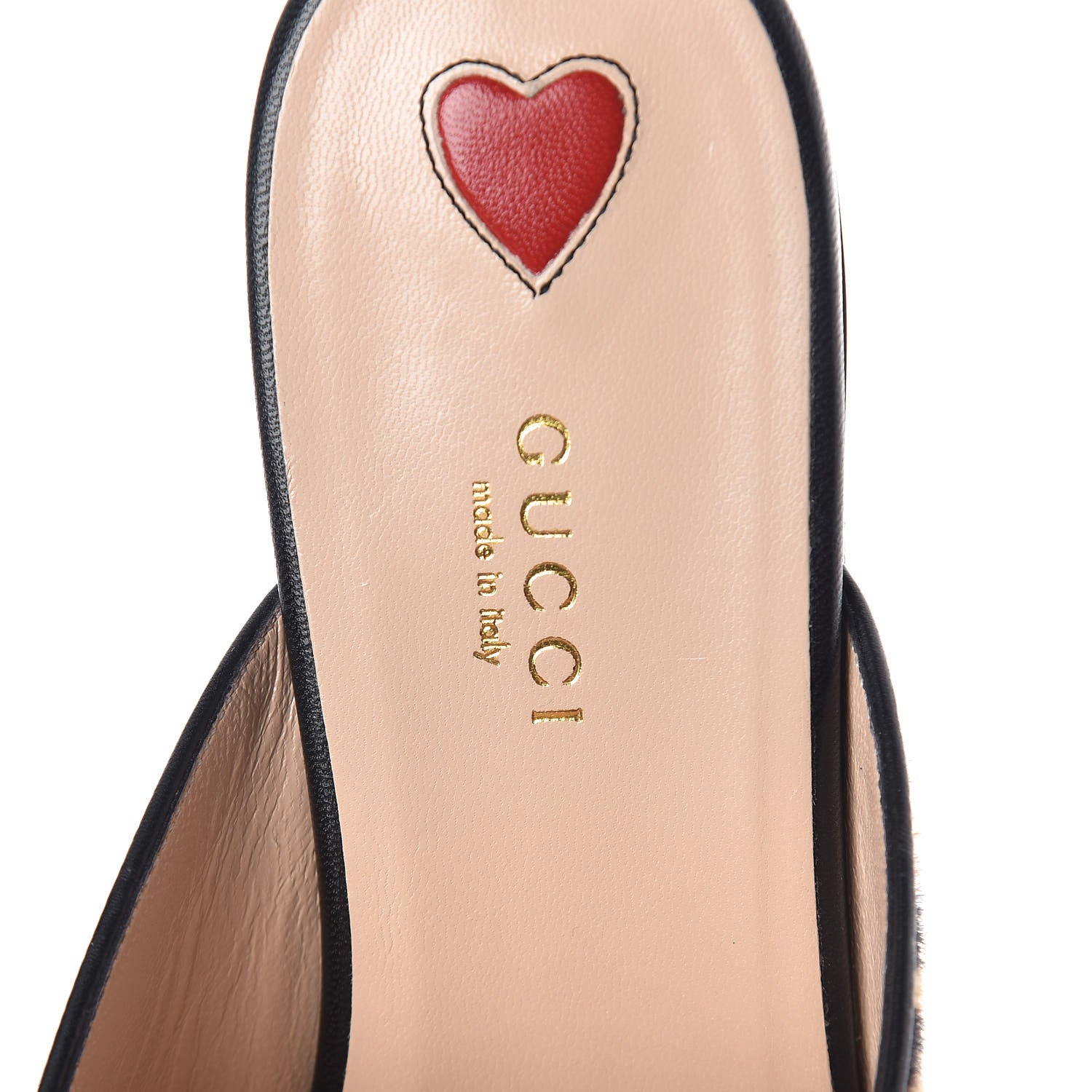 Gucci Calf Hair Leopard Print Womens Princetown Slippers 38.5 Naturale Black 6 of 8