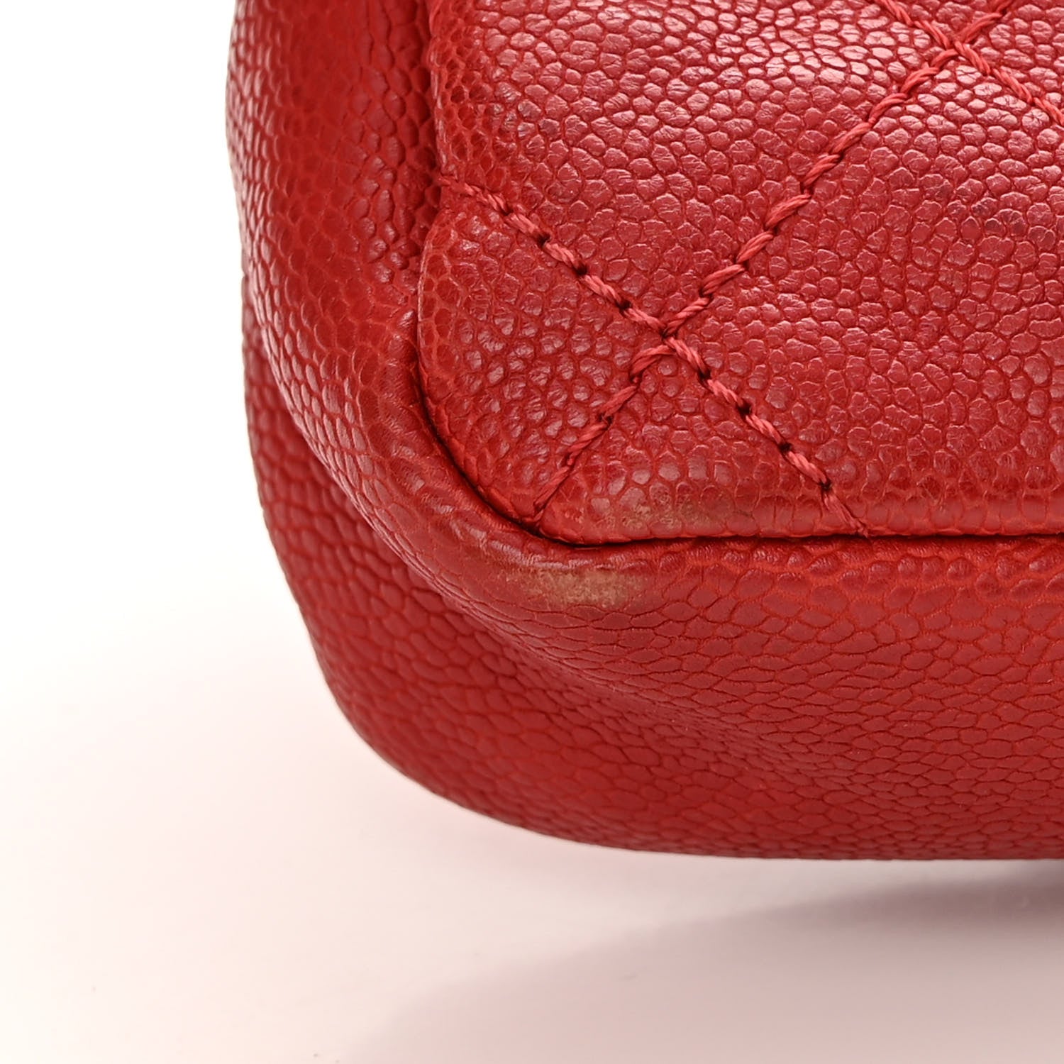 Chanel Caviar Quilted Mini Simply CC Flap Red 14 of 15
