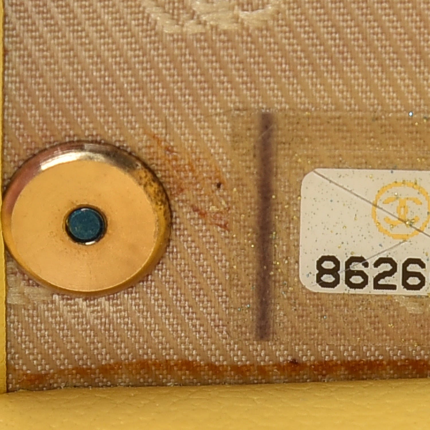 Chanel Grained Calfskin CC Button 6 Key Holder Yellow 8 of 10