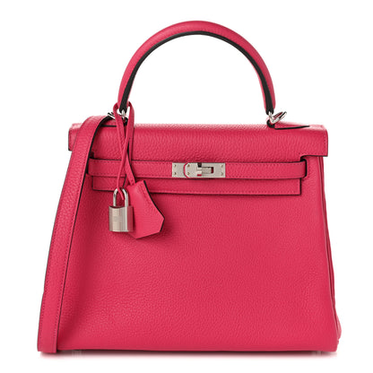 Hermes Togo Kelly Retourne 25 Rose Pourpre 1 of 10
