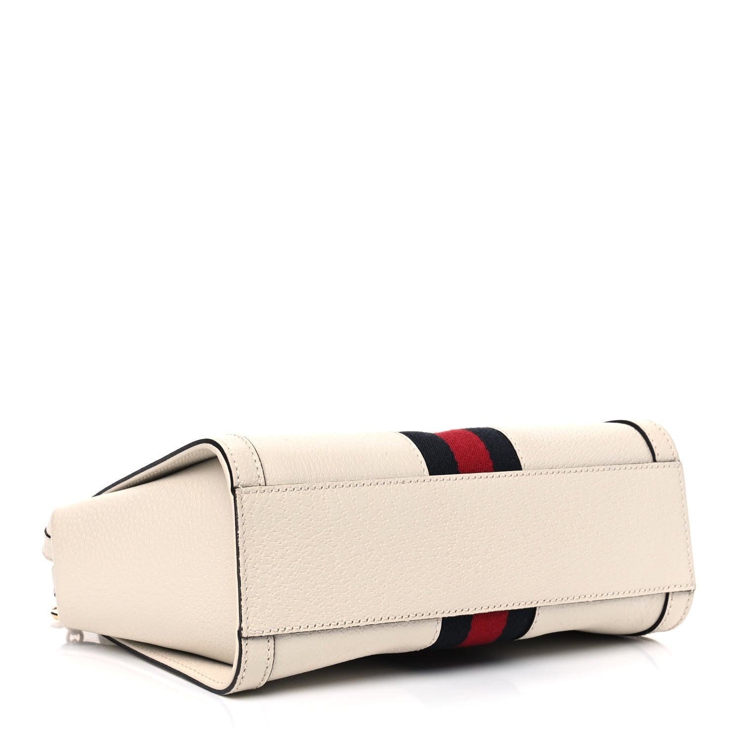 Gucci Textured Calfskin Web Small Ophidia Tote Bag Mystic White 3 of 7