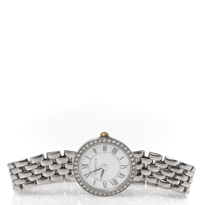 Tiffany 14K White Gold Diamond Bezel 22mm Classic Quartz Watch 3 of 8