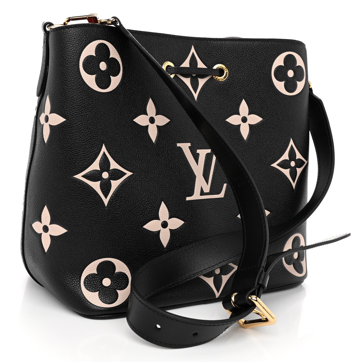 Louis Vuitton Empreinte Monogram Giant Neonoe MM Black Beige 4 of 10