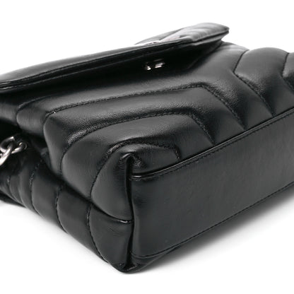 Saint Laurent Calfskin Y Quilted Monogram Toy Loulou Crossbody Bag Black 12 of 12