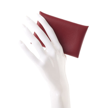 Hermes Evercolor Verso Calvi Card Case Rouge Grenat Glycine 2 of 8