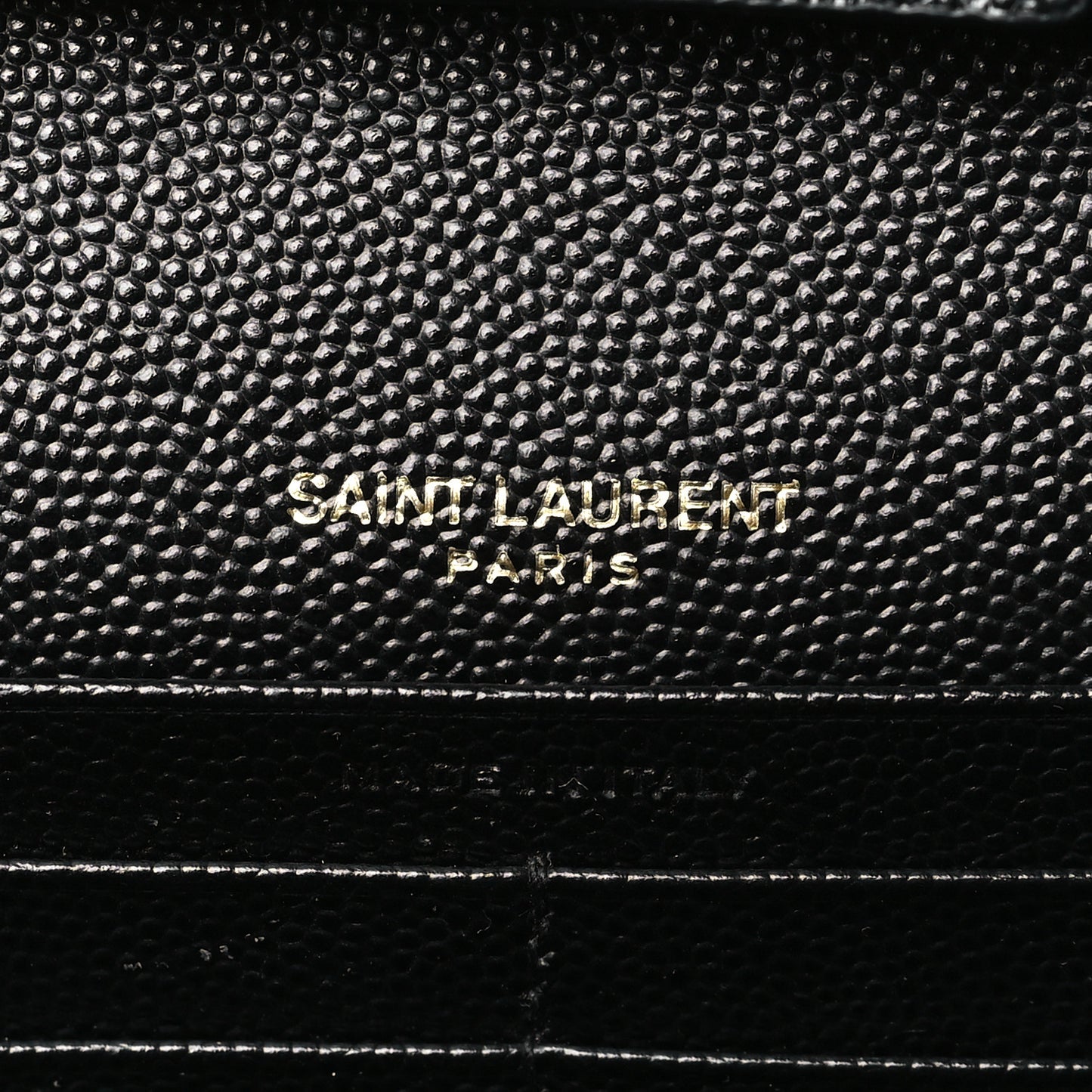 Grain De Poudre Matelasse Chevron Monogram Chain Wallet Black