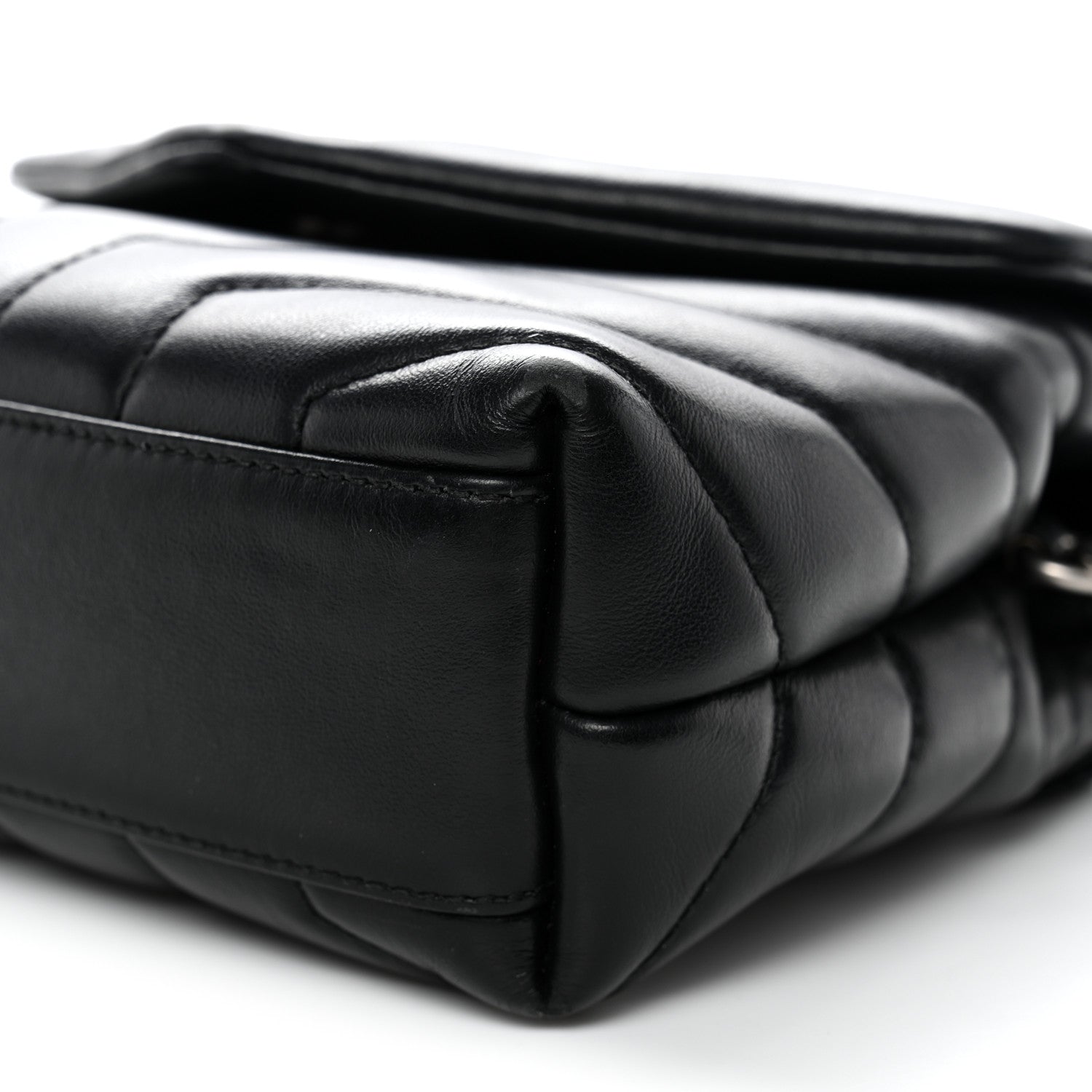 Saint Laurent Calfskin Y Quilted Monogram Toy Loulou Crossbody Bag Black 10 of 12