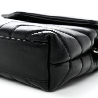 Saint Laurent Calfskin Y Quilted Monogram Toy Loulou Crossbody Bag Black 10 of 12
