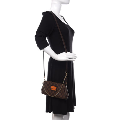 Louis Vuitton Damier Ebene Eva Clutch 2 of 11