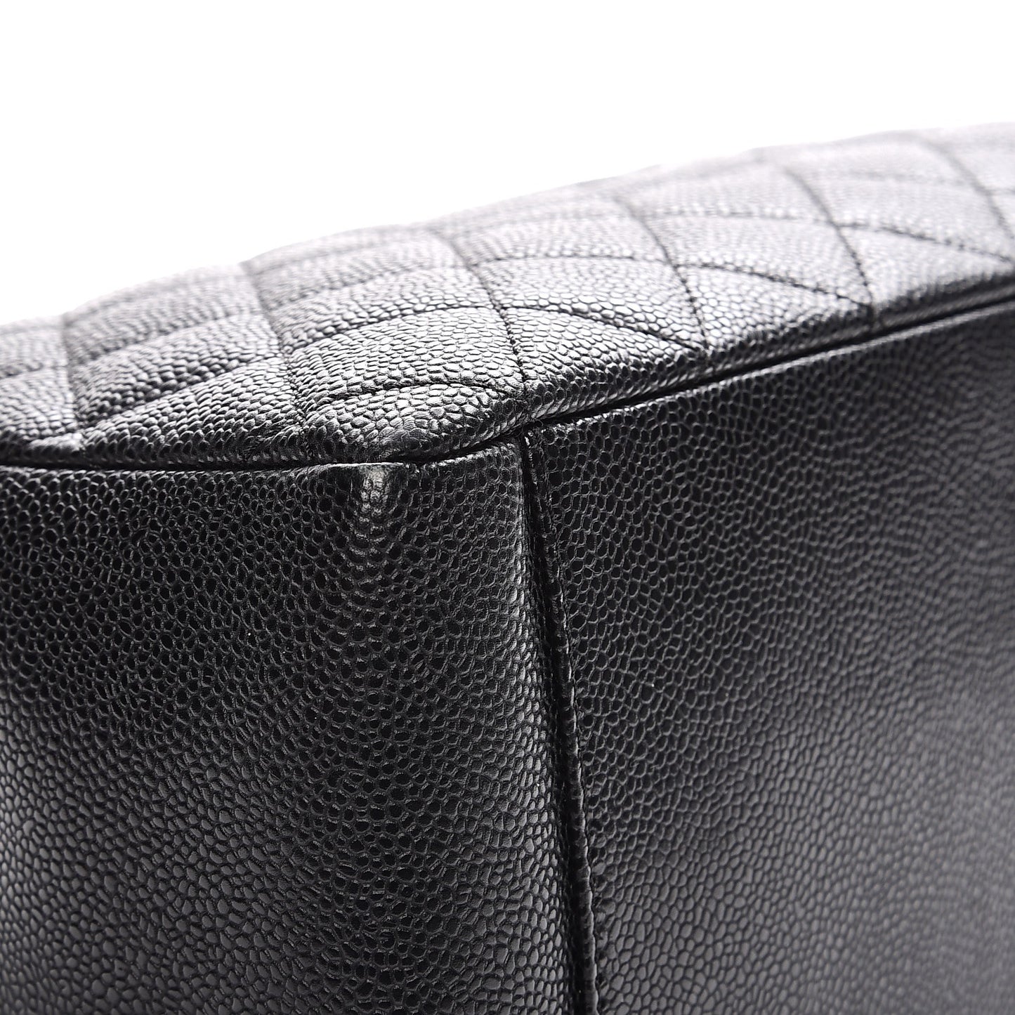 Caviar Quilted Grand Shopping Tote GST Black