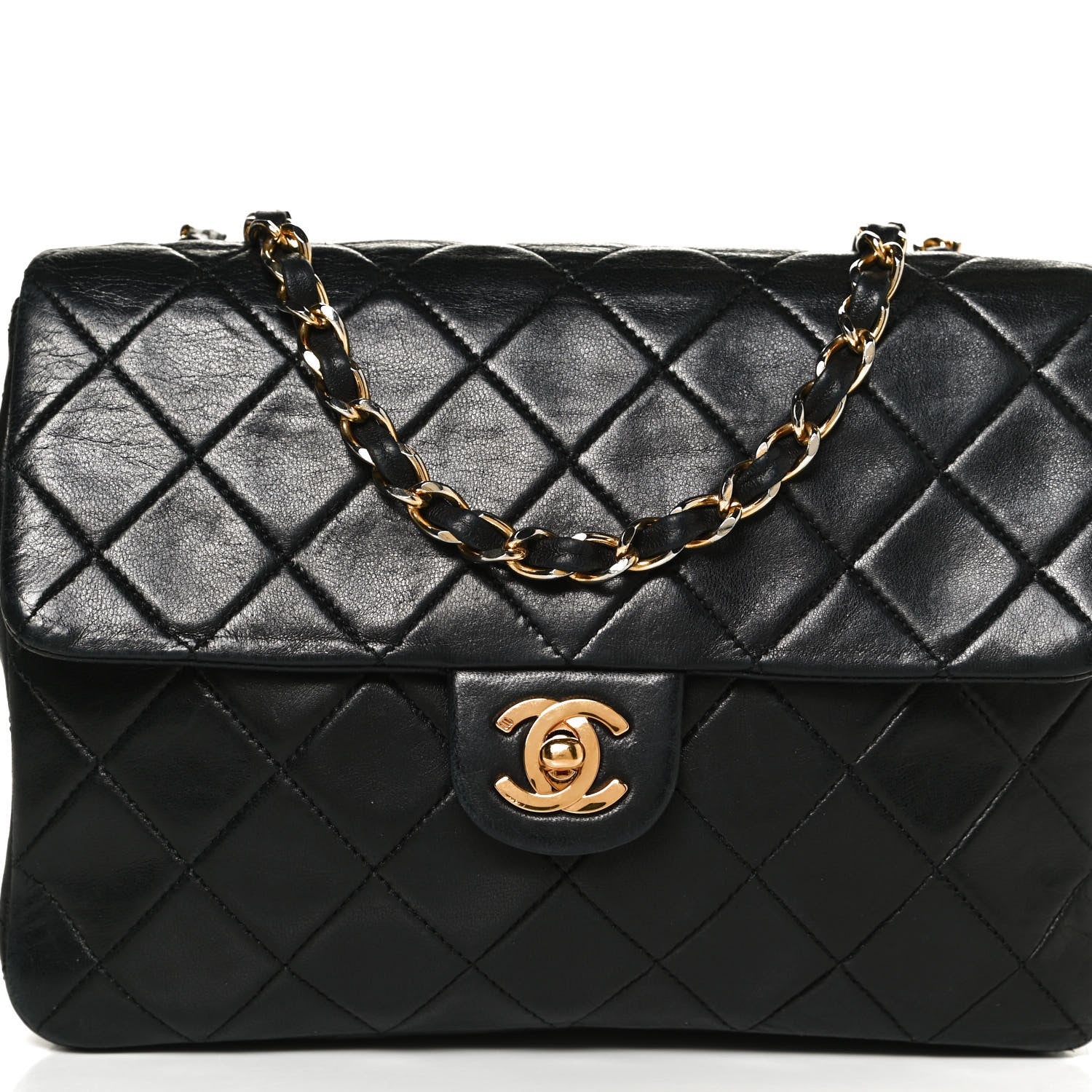 Chanel Lambskin Quilted Small Single Flap Black 8 of 10
