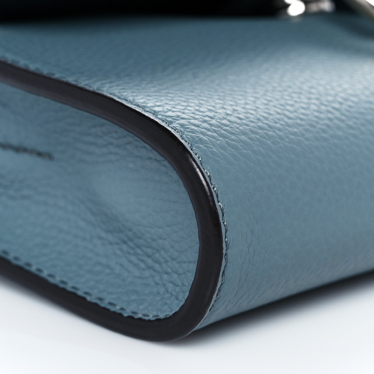 Suede Calfskin Mini Faye Shoulder Bag Cloudy Blue