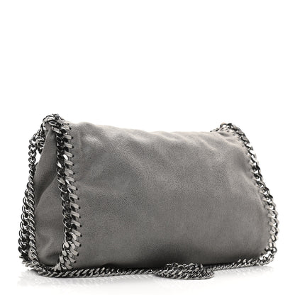 Stella McCartney Shaggy Deer Mini Falabella Fold Over Tote Light Grey 3 of 10
