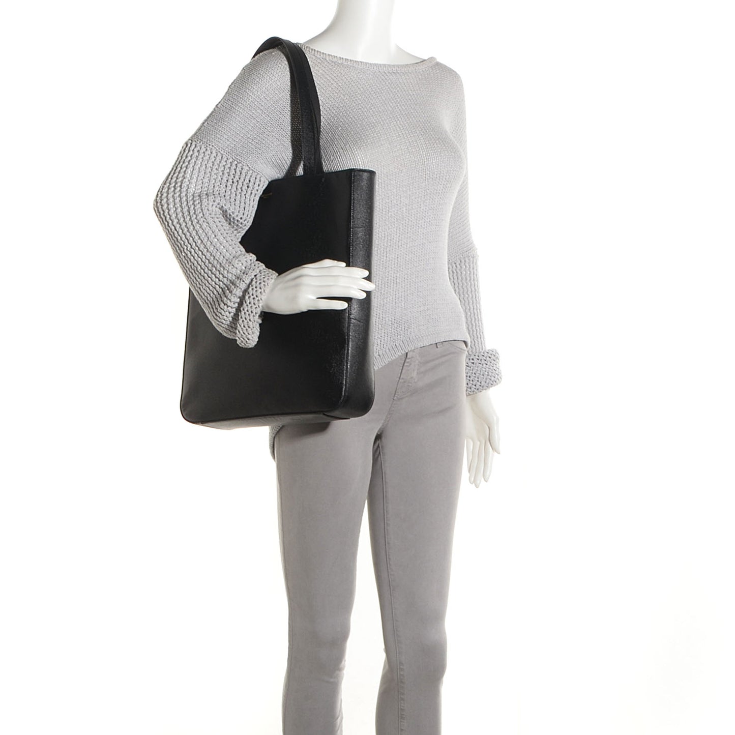 Grain De Poudre North South Medium Museum Tote Black