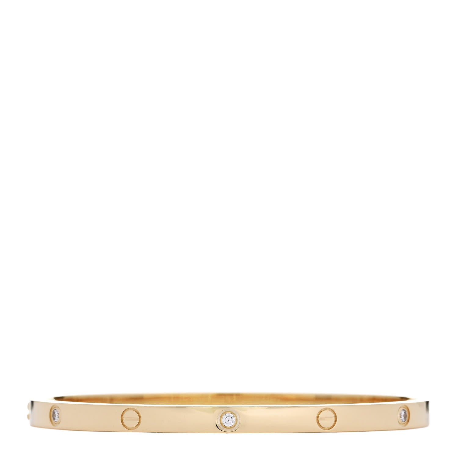 Cartier 18K Yellow Gold 6 Diamond Small LOVE Bracelet 15 2 of 8