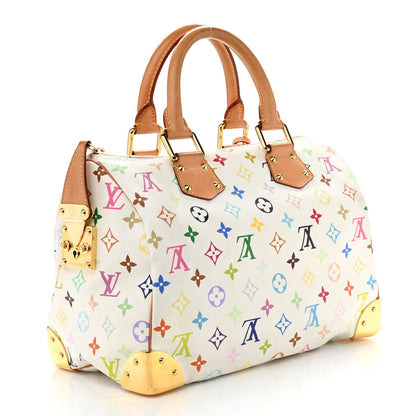 Louis Vuitton Monogram Multicolor Speedy 30 White 3 of 11