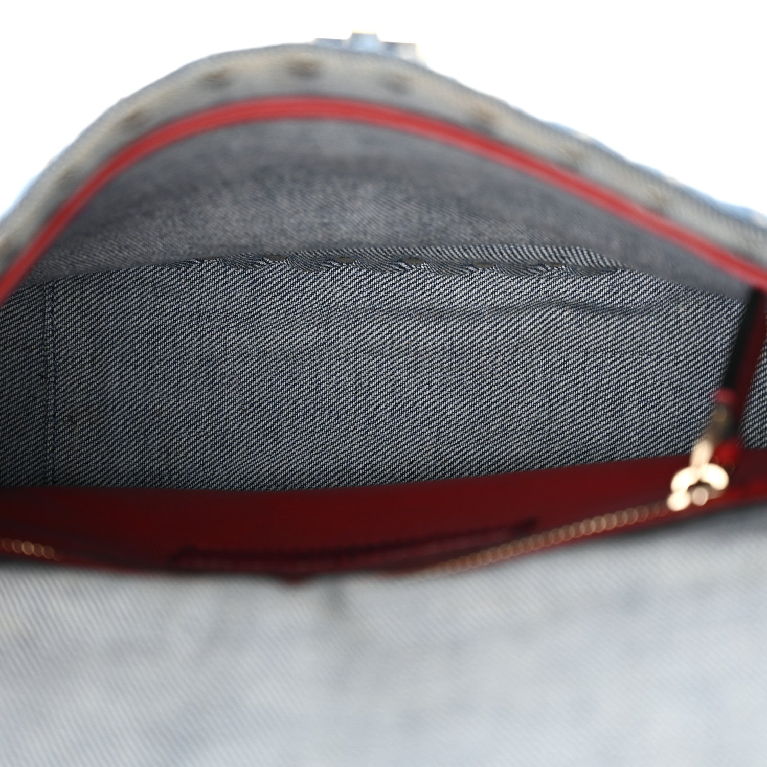 Valentino Garavani Denim Medium Rockstud Spike Shoulder Bag Denim 5 of 10