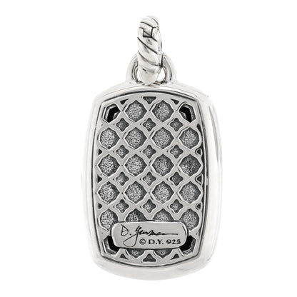 David Yurman Sterling Silver Diamond Black Onyx 22mm Albion Enhancer Pendant 3 of 3