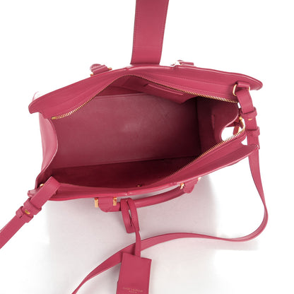 Saint Laurent Calfskin Small Classic Y Cabas Fuchsia 5 of 7