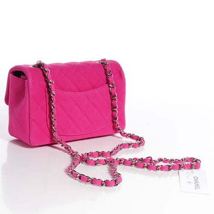 Chanel Iridescent Caviar Quilted Mini Flap Hot Pink 3 of 9