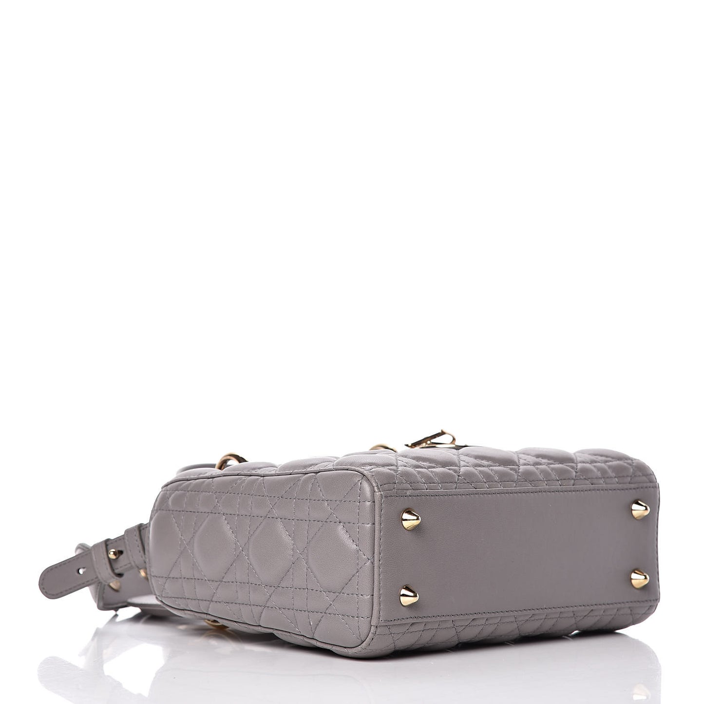 Lambskin Cannage Small My Lady Dior Gris