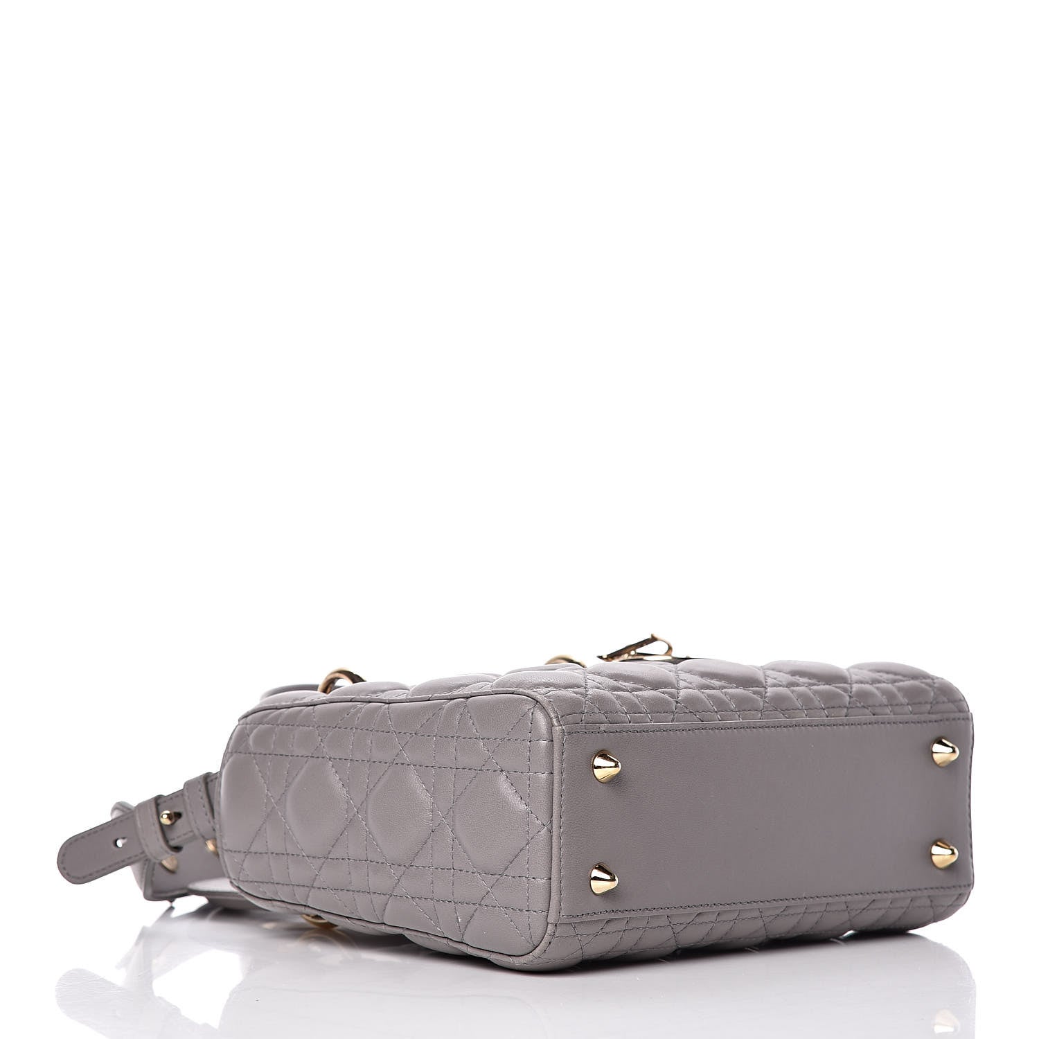 Christian Dior Lambskin Cannage Small My Lady Dior Gris 4 of 12