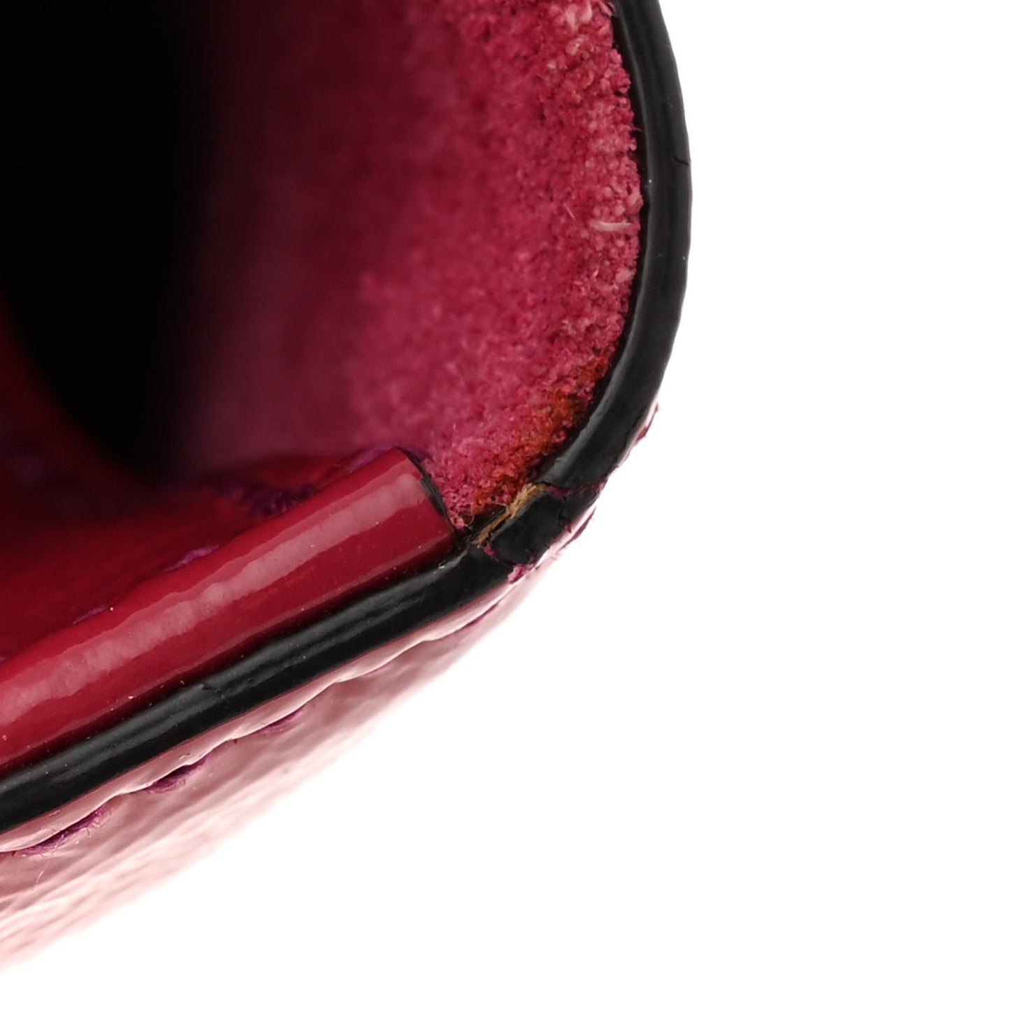 Soft Patent Medium Soho Clutch Fuchsia