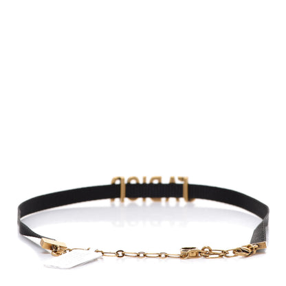 Christian Dior Grosgrain Ribbon J'Adior Logo Choker Necklace Black 3 of 5
