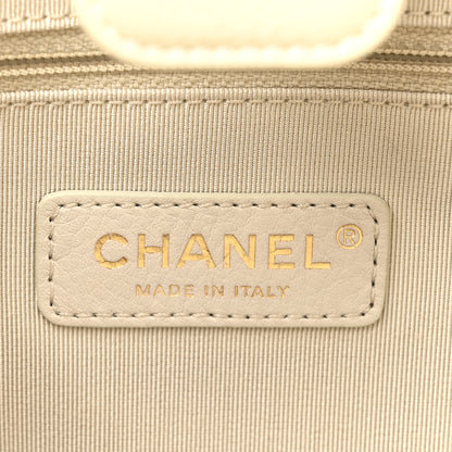 Chanel Shiny Aged Calfskin North South Shopping Bag White 6 of 12