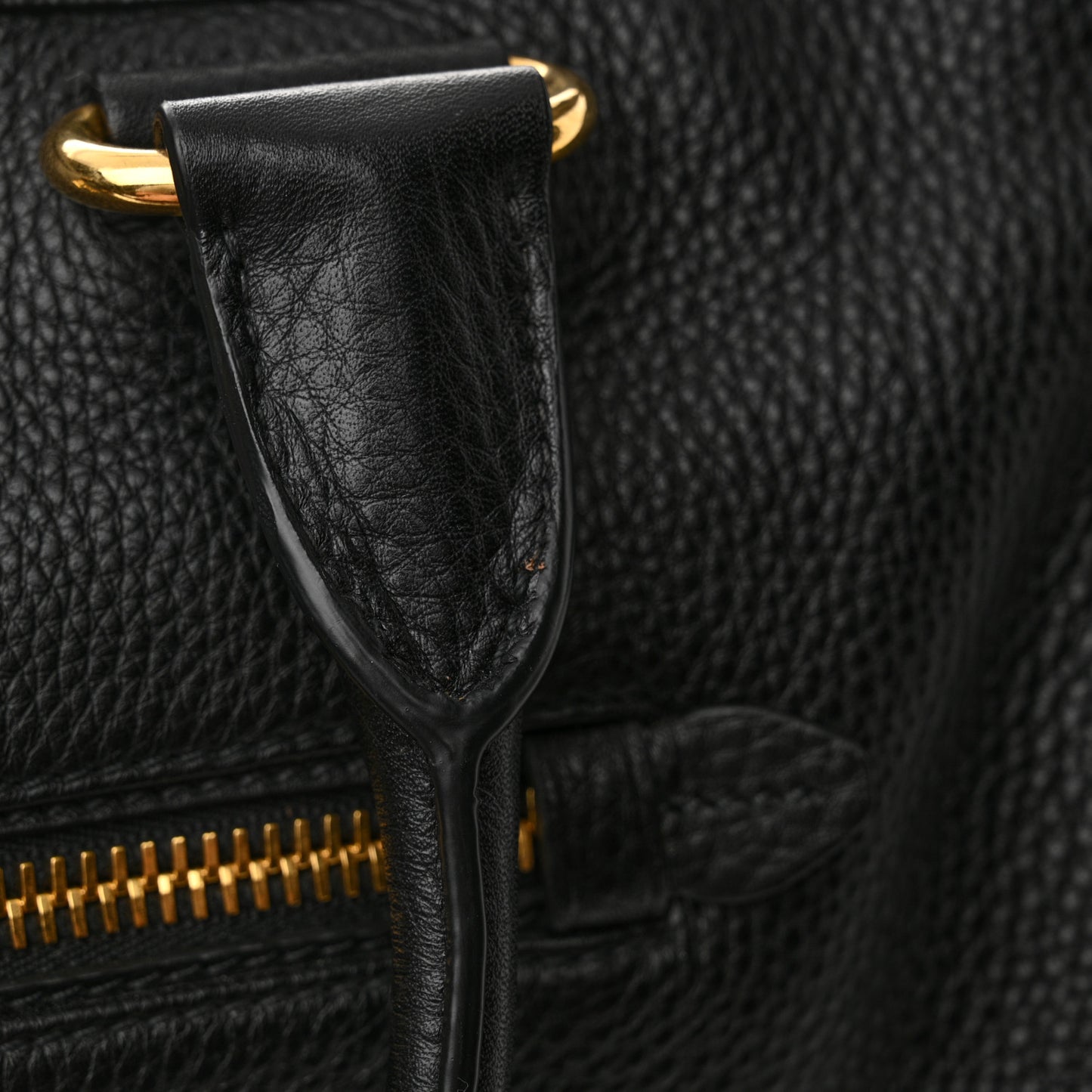 Vitello Daino Shopping Satchel Black
